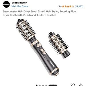 Black and Gold Hair Dryer Brush